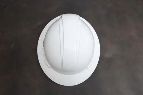 Construction helmet white on an isolated background Stock Photos