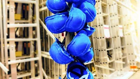 Construction helmets Foto stock