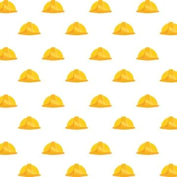 Construction helmets tools pattern background Stock Illustration