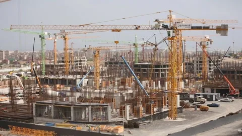 Construction of high-rise buildings 2 Stock Footage 318949416