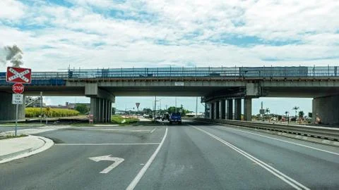 Construction Of Highway Overpass Stock Photos