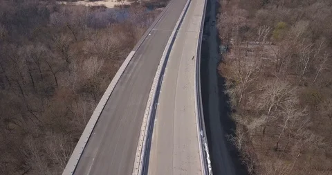 Construction of a highway passing over Letos and the river Stock-Footage 127215838