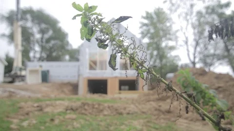 Construction Home In Progress Dolly Slider 2 Stock Footage 79023806