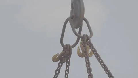Construction hook, chains, construction, iron Stock Footage 278399140