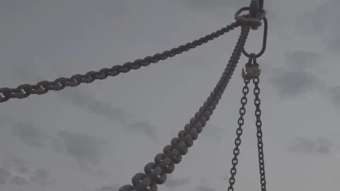 Construction hook, chains, construction, iron Stock Footage 278399417
