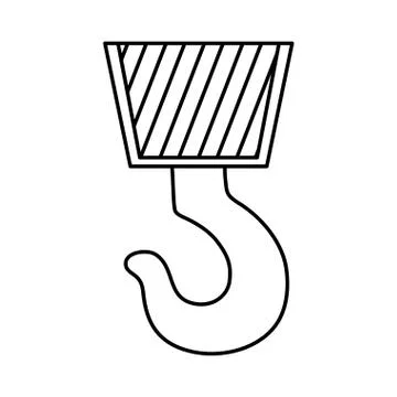Construction hook crane Stock Illustration