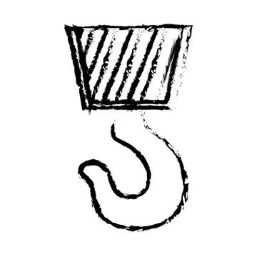 Construction hook crane Stock Illustration