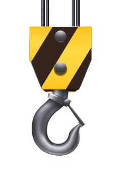 Construction hook on white Stock Illustration
