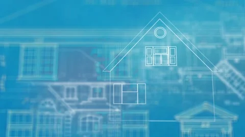 A Construction of a house being planned Stock Footage 155304555