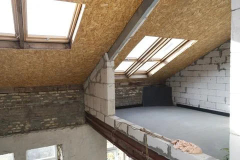 Construction. House construction. Stock Photos