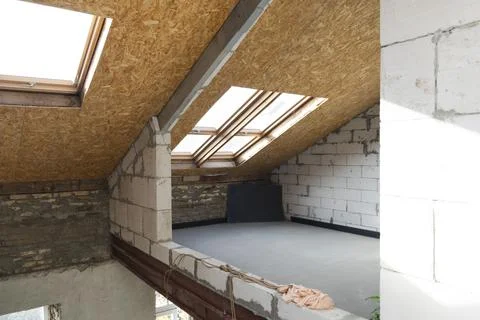 Construction. House construction. Stock Photos