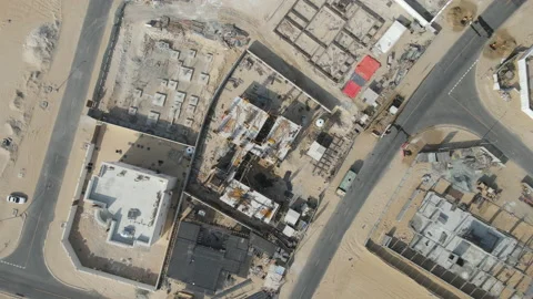 Construction of a house in the desert Stock-Footage 162169481