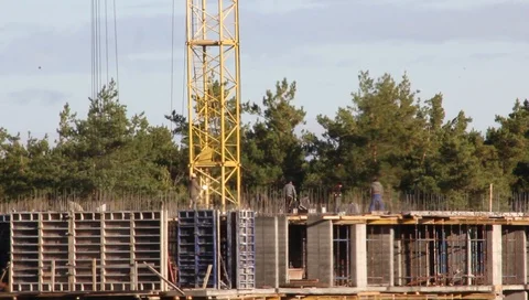 Construction of a house Stockbeeldmateriaal 97186298