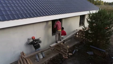 Construction of house Vídeos de archivo 141021029