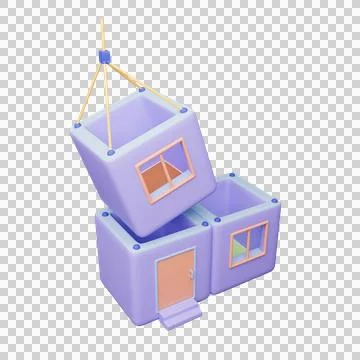 Construction of a house Stock Illustration
