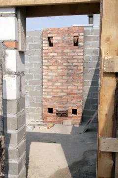 Construction of house Stock Photos