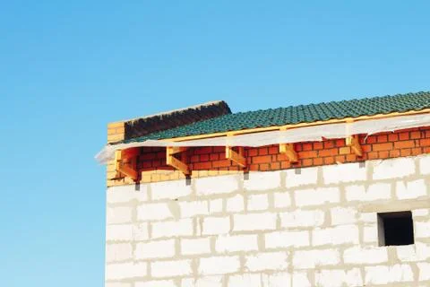 Construction a house Stock Photos