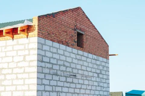 Construction a house Stock Photos