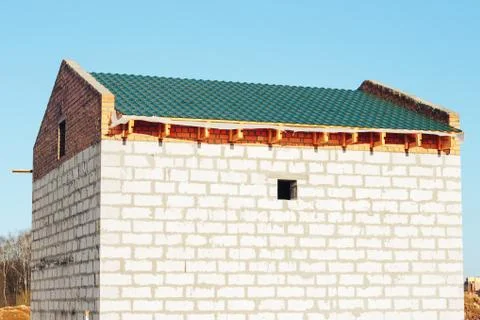 Construction a house Stock Photos