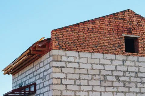 Construction a house Stock Photos