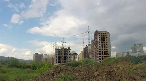 Construction Of A House Timelapse Stock Footage 64236025