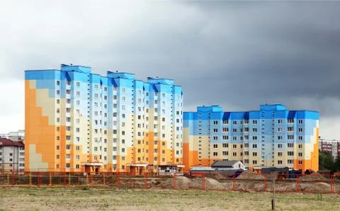 Construction of houses Stock Photos