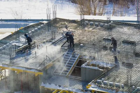 Construction of houses Stock Photos