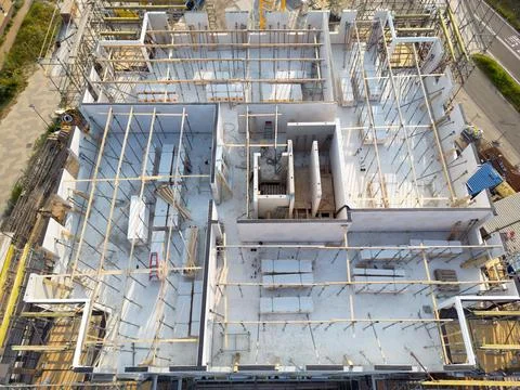 Construction of houses Stock Photos