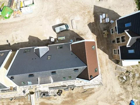 Construction of houses Stock Photos