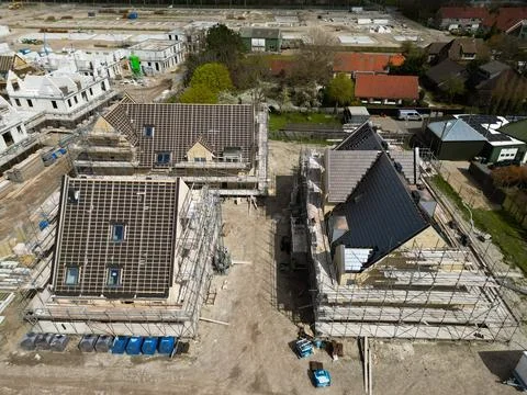 Construction of houses Stock Photos