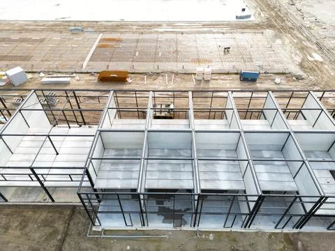 Construction of houses Stock Photos