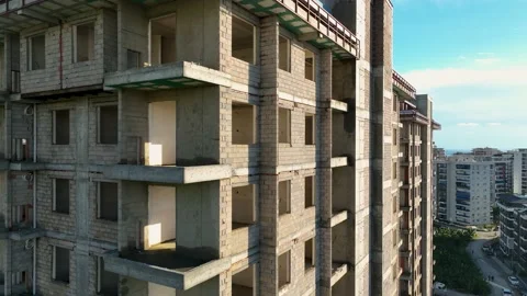 Construction of houses, the process of preparing the facade for cladding Stock Footage 231188787