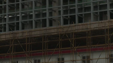 Construction huge office block Stock Footage 37692636