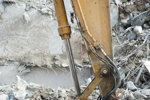 Construction hydraulic Foto stock