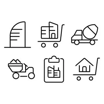 Construction Icon pack Design Stock Illustration