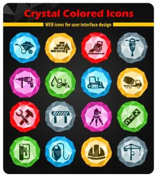 Construction icon set Stock Illustration