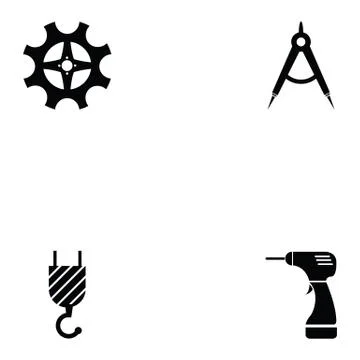 Construction icon set Stock Illustration