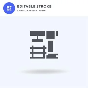 Construction icon vector, filled flat sign, solid pictogram isolated on white 스톡 일러스트