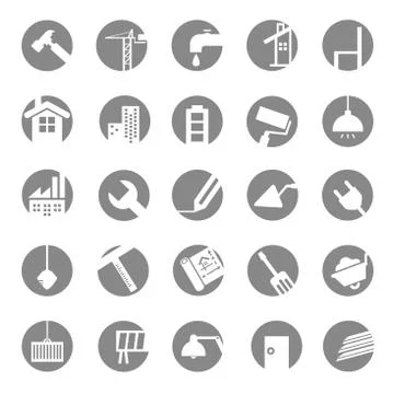 Construction icons Stock Illustration