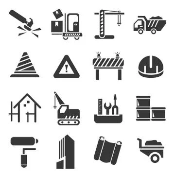 Construction icons Stock Illustration