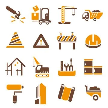 Construction icons Stock Illustration