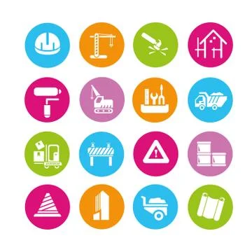 Construction icons Stock Illustration