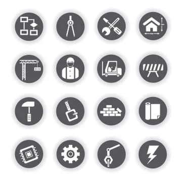 Construction icons Illustrazione stock