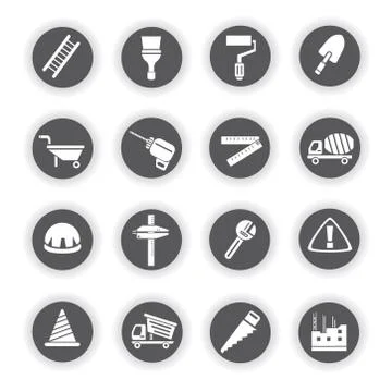 Construction icons Stock Illustration