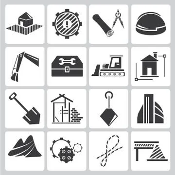 Construction icons Stock Illustration