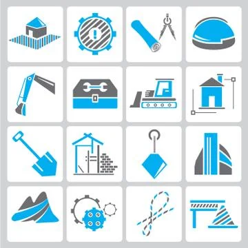 Construction icons Illustrazione stock