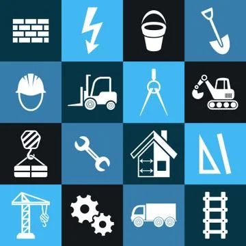 Construction icons Illustrazione stock