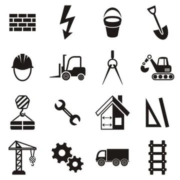 Construction icons Stock Illustration