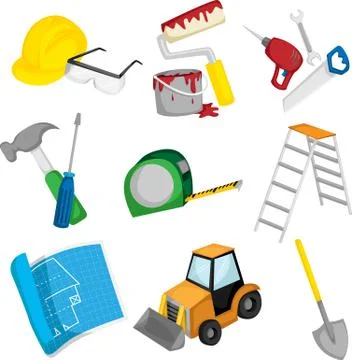 Construction icons Stock Illustration