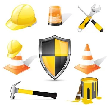 Construction icons Stock Illustration